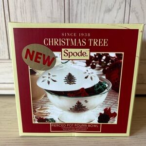 Spode Christmas Tree Pierced Pot Pourri Bowl